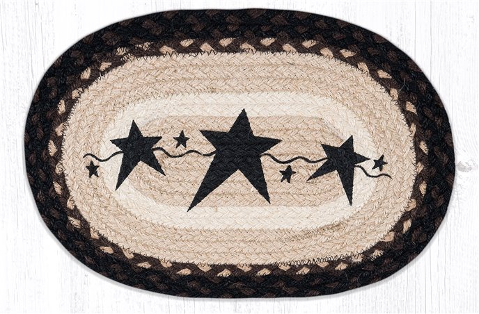 Primitive Stars Black Printed Oval Swatch 10"x15" Thumbnail