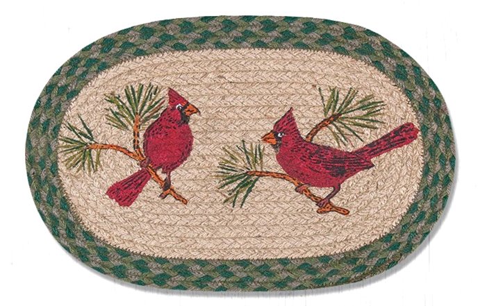 Cardinal Printed Oval Braided Swatch 10"x15" Thumbnail