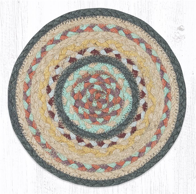 Classic Stucco Round Braided Swatch 10"x10" Thumbnail