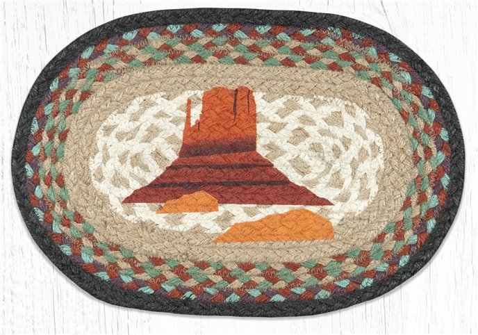 Butte Printed Oval Braided Swatch 10"x15" Thumbnail