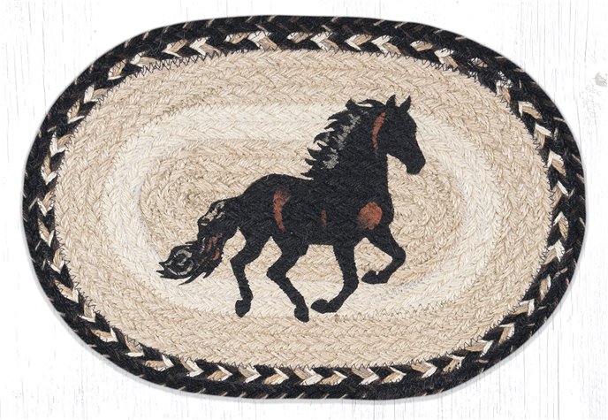 Stallion Printed Oval Braided Swatch 10"x15" Thumbnail