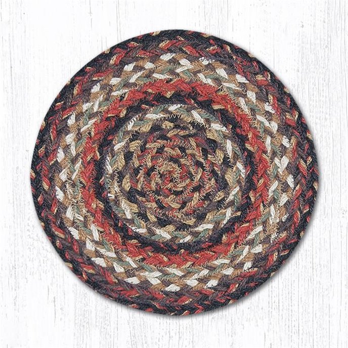 Terracotta Round Braided Swatch 10"x10" Thumbnail