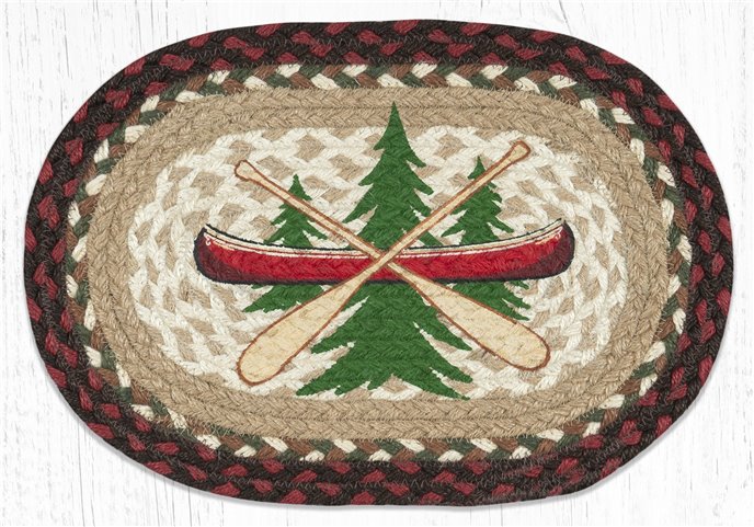 Adirondack Canoe Printed Oval Braided Swatch 10"x15" Thumbnail