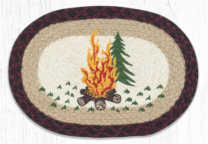 Campfire Printed Oval Braided Swatch 10"x15" Thumbnail