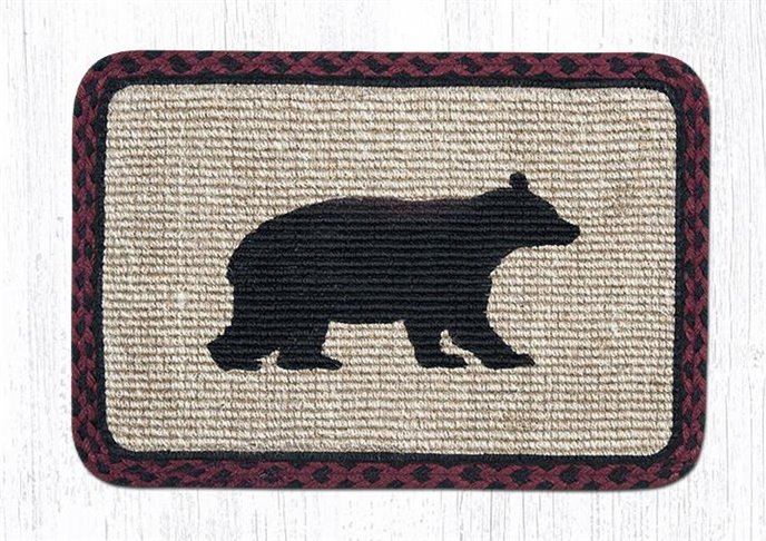 Cabin Bear Wicker Weave Braided Trivet 9"x9" Thumbnail