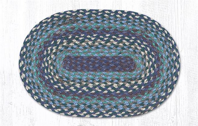 Blueberries & Cream Oval Braided Swatch 10"x15" Thumbnail