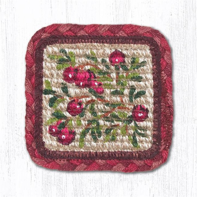 Cranberries Wicker Weave Braided Swatch 10"x15" Thumbnail