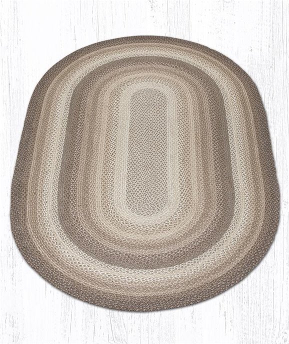 Natural Oval Braided Rug 5'x8' Thumbnail