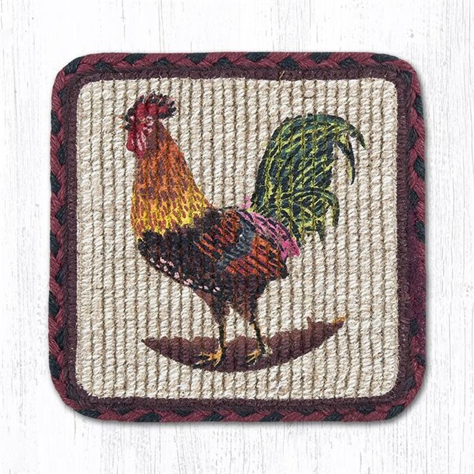 Morning Rooster Wicker Weave Braided Swatch 10"x15" Thumbnail