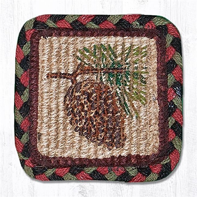 Pinecone Wicker Weave Braided Swatch 10"x15" Thumbnail