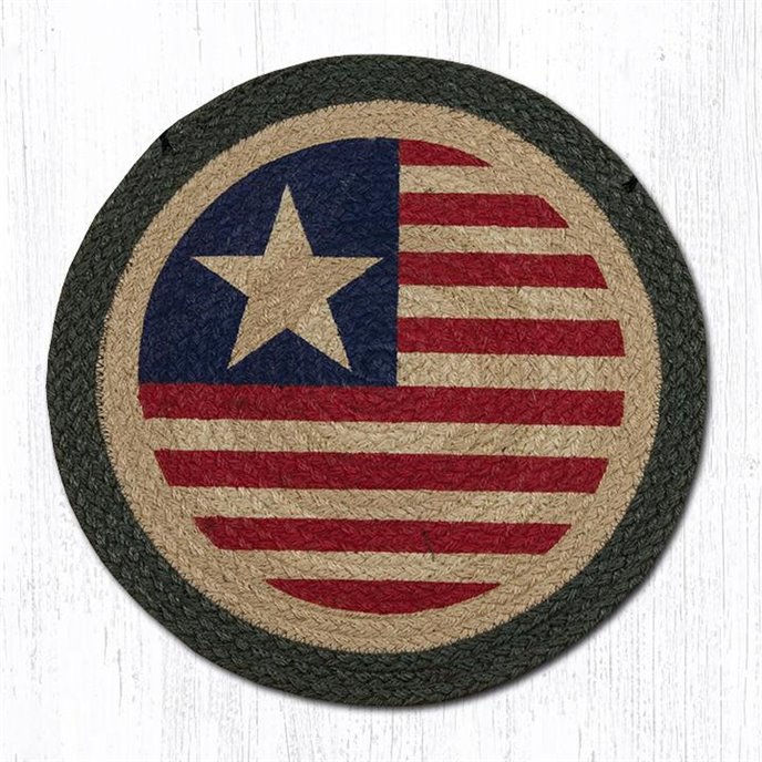 Original Flag Round Braided Chair Pad 15.5"x15.5" Thumbnail