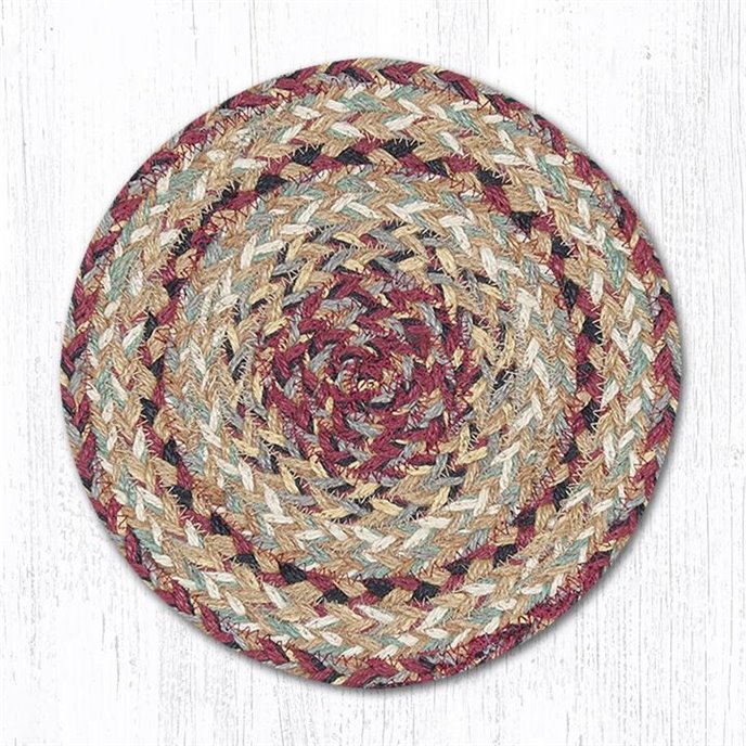 Burgundy Round Braided Swatch 10"x10" Thumbnail