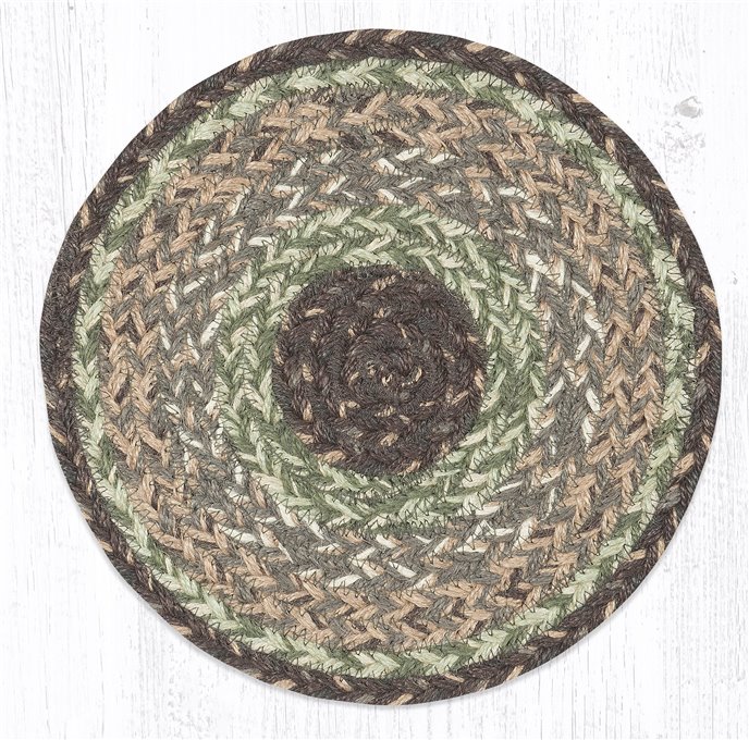 Moss Bark Round Braided Swatch 10"x10" Thumbnail