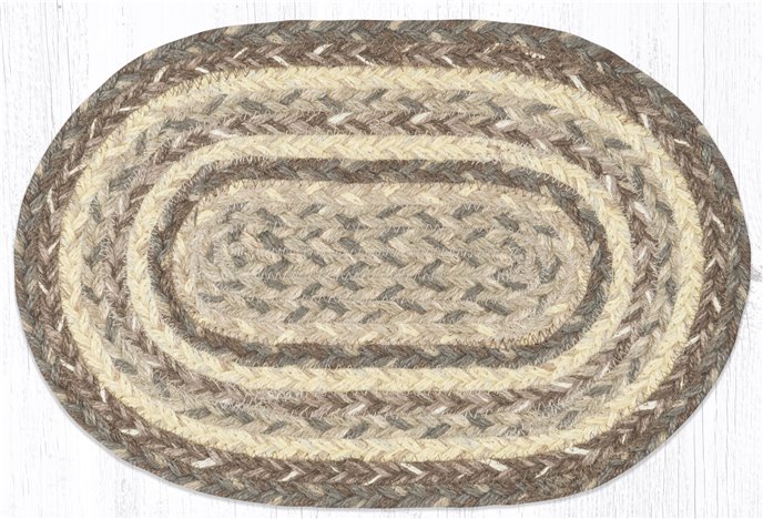 Khaki Oval Braided Swatch 10"x15" Thumbnail