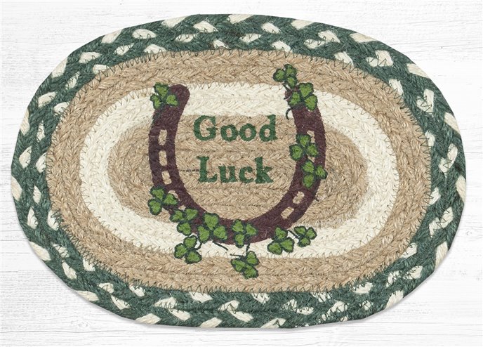 Celtic Luck Printed Oval Braided Swatch 7.5"x11" Thumbnail
