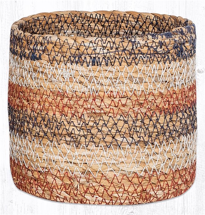 Honeycomb Sedge Grass Braided Basket 5"x5" Thumbnail