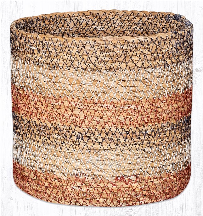 Honeycomb Sedge Grass Braided Basket 6"x6.5" Thumbnail