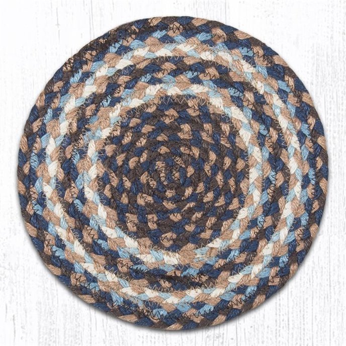 Blue Round Braided Swatch 10"x10" Thumbnail