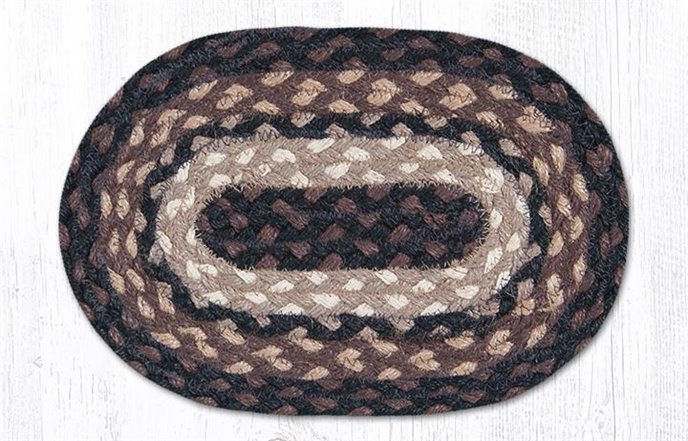 Mocha/Frappuccino Oval Braided Swatch 7.5"x11" Thumbnail