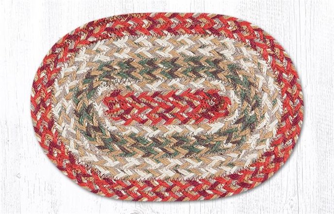 Olive Oval Braided Swatch 7.5"x11" Thumbnail