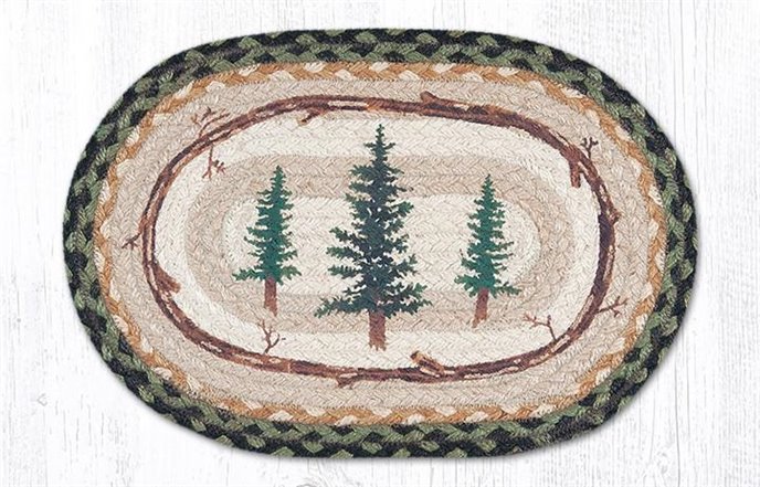 Tall Timbers Printed Oval Braided Swatch 10"x15" Thumbnail