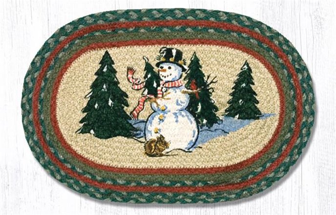 Winter Wonderland Printed Oval Braided Swatch 10"x15" Thumbnail