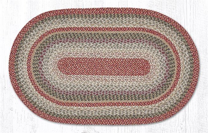 Sage Oval Braided Rug 27"x45" Thumbnail