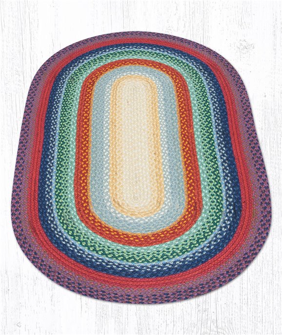 Rainbow 1 Oval Braided Rug 3'x5' Thumbnail