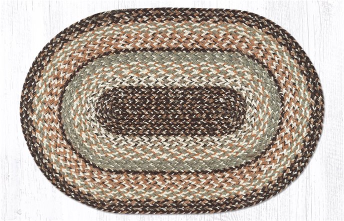 Sandstone Sage Oval Braided Rug 20"x30" Thumbnail