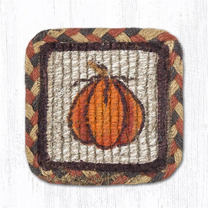 Harvest Pumpkin Wicker Weave Braided Swatch 10"x15" Thumbnail