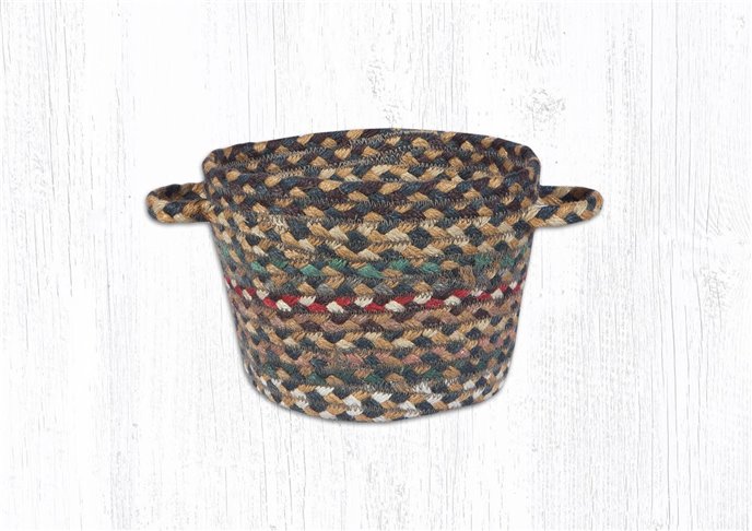 Fir/Ivory Braided Utility Basket 8"x6" Thumbnail