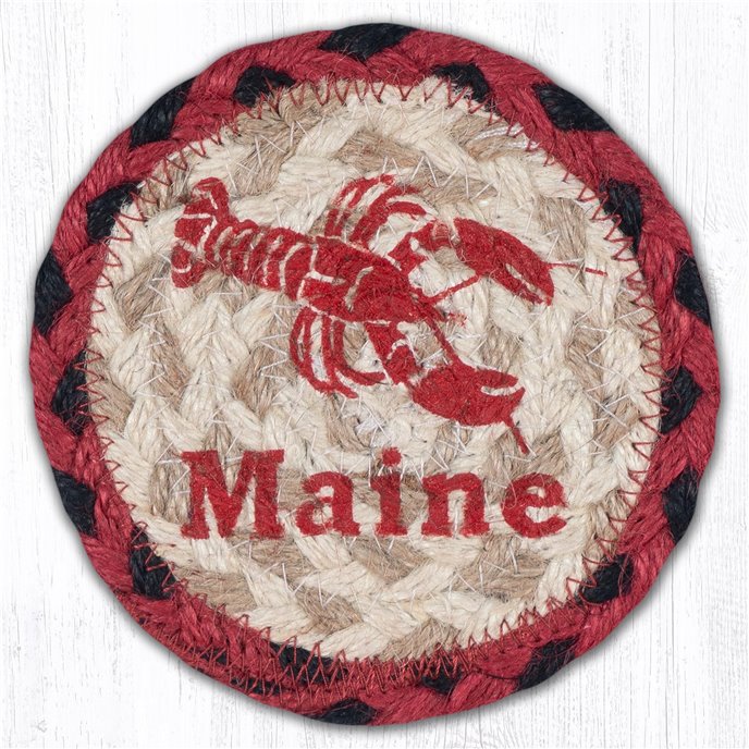 Lobster Maine Printed Braided Coaster 5"x5" Set of 4 Thumbnail