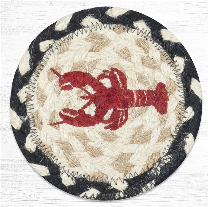 Fresh Lobster Printed Braided Coaster 5"x5" Set of 4 Thumbnail