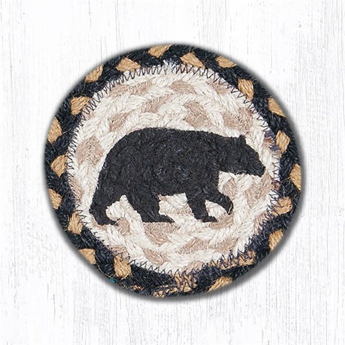 American Bear Printed Braided Coaster 5"x5" Set of 4 Thumbnail