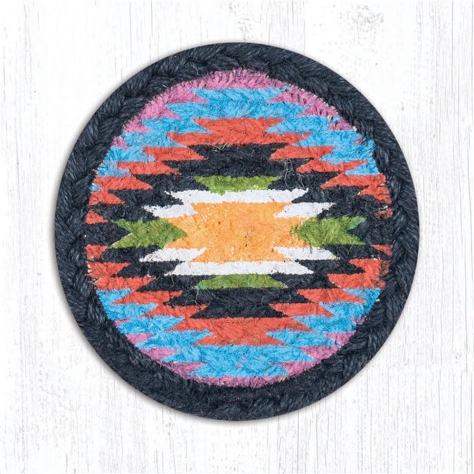 Native Printed Braided Coaster 5"x5" Set of 4 Thumbnail