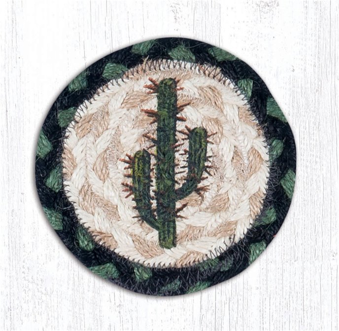 Saguaro Printed Braided Coaster 5"x5" Set of 4 Thumbnail