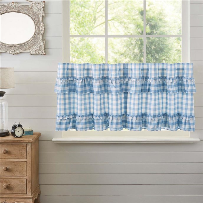 Annie Buffalo Blue Check Ruffled Tier Set of 2 L24xW36 Thumbnail