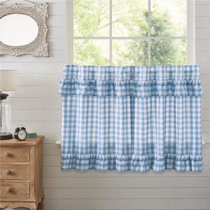 Annie Buffalo Blue Check Ruffled Tier Set of 2 L36xW36 Thumbnail