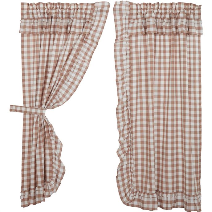 Annie Buffalo Portabella Check Ruffled Short Panel Set of 2 63x36 Thumbnail