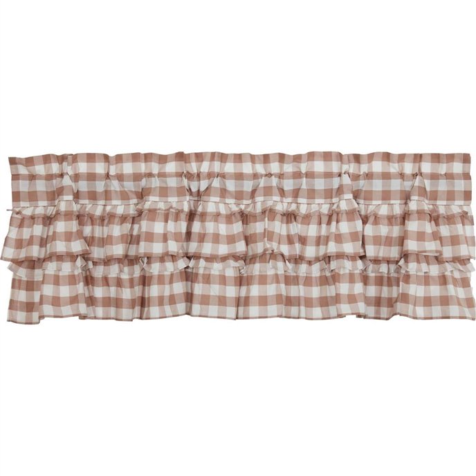 Annie Buffalo Portabella Check Ruffled Valance 16x60 Thumbnail