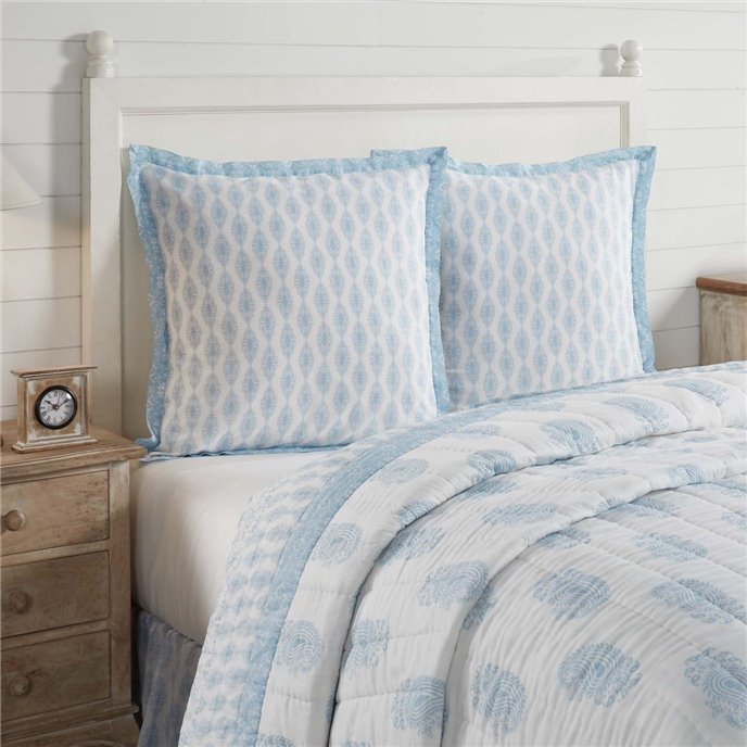 Avani Blue Fabric Euro Sham 26x26 Thumbnail