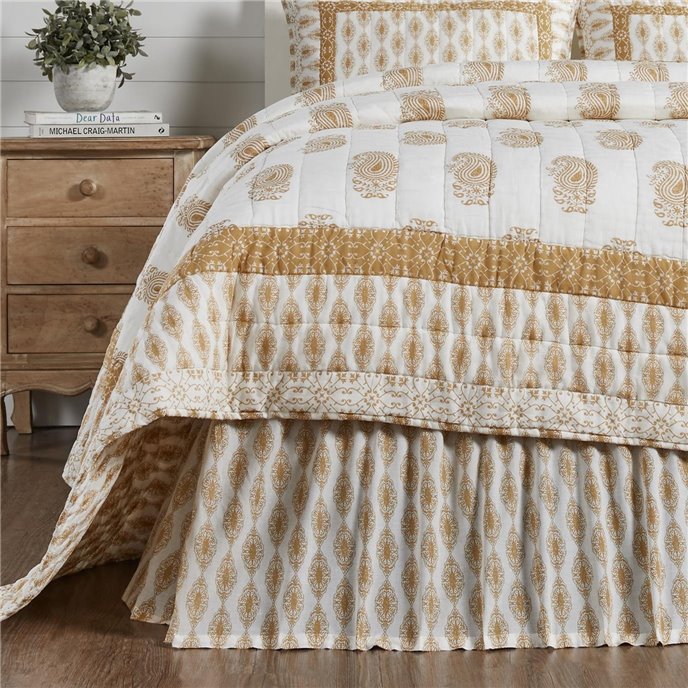 Avani Gold King Bed Skirt 78x80x16 Thumbnail