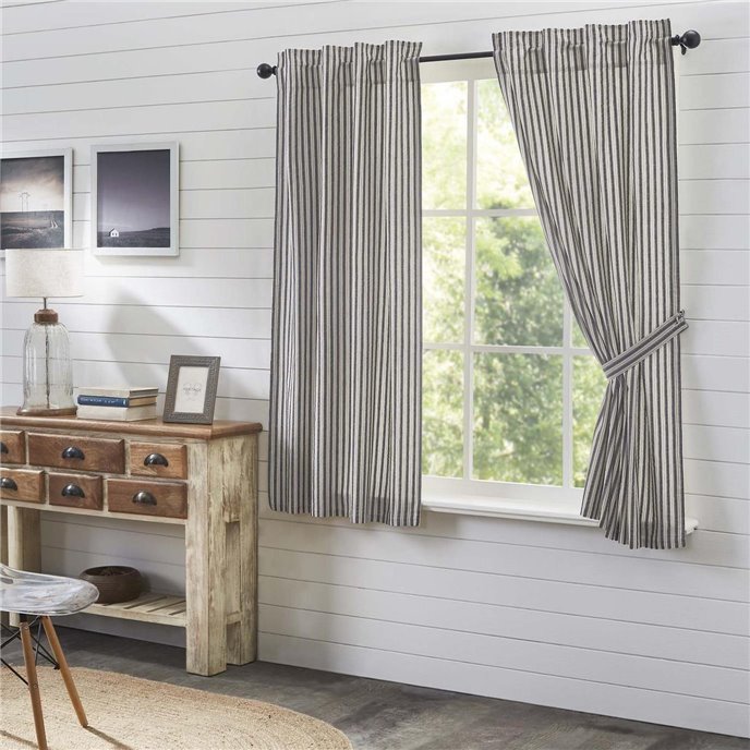 Ashmont Ticking Stripe Short Panel Set of 2 63x36 Thumbnail