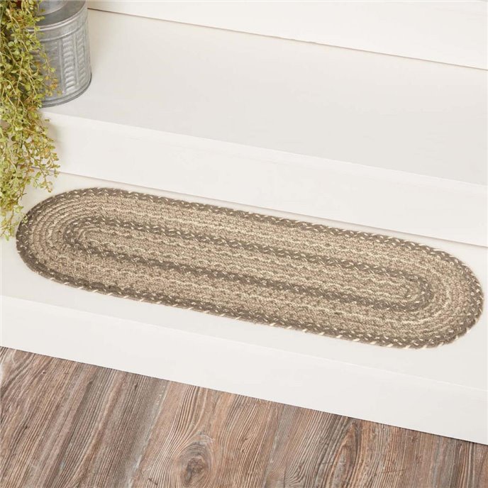 Cobblestone Jute Stair Tread Oval Latex 8.5x27 Thumbnail