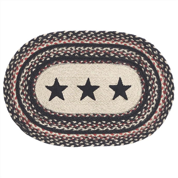 Colonial Star Jute Oval Placemat 12x18 Thumbnail