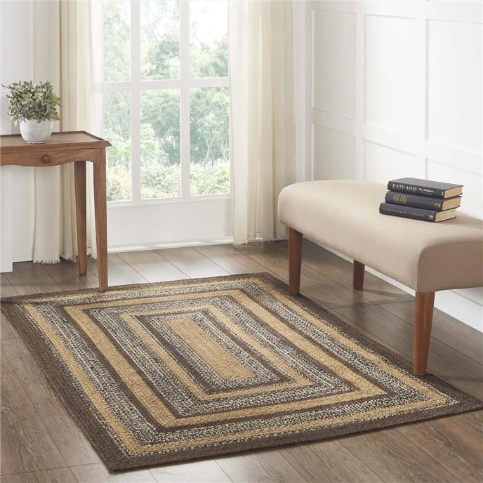 Espresso Jute Rug Rect w/ Pad 48x72 Thumbnail