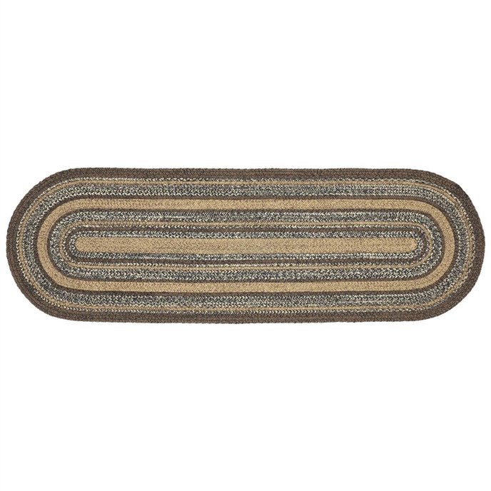 Espresso Jute Rug/Runner Oval w/ Pad 22x72 Thumbnail