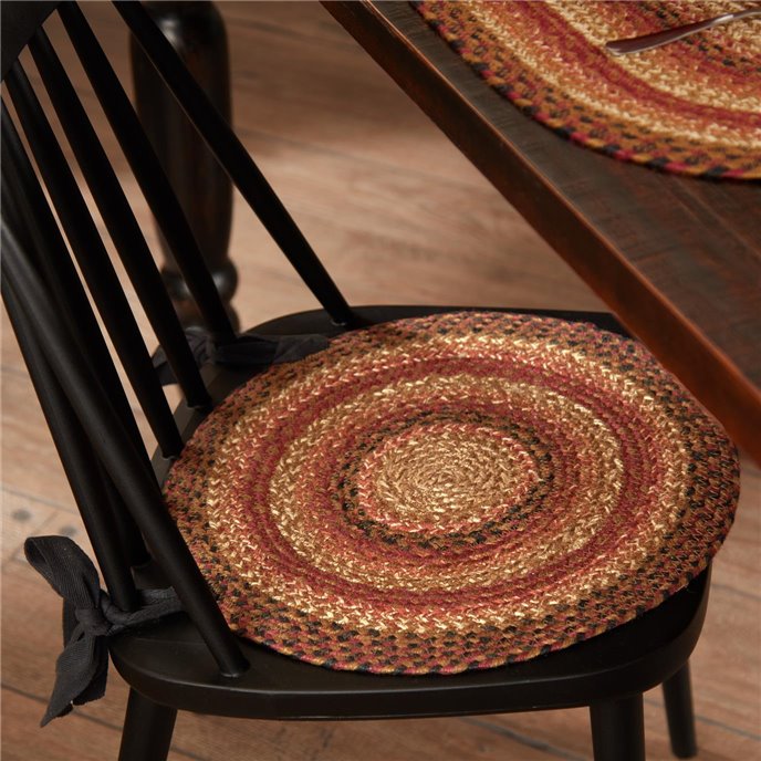 Ginger Spice Jute Chair Pad 15 inch Diameter Thumbnail