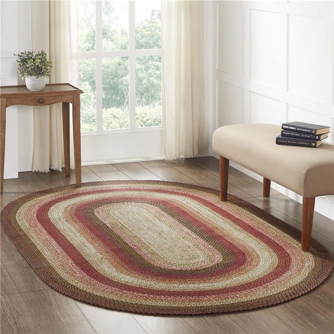 Ginger Spice Jute Rug Oval w/ Pad 60x96 Thumbnail
