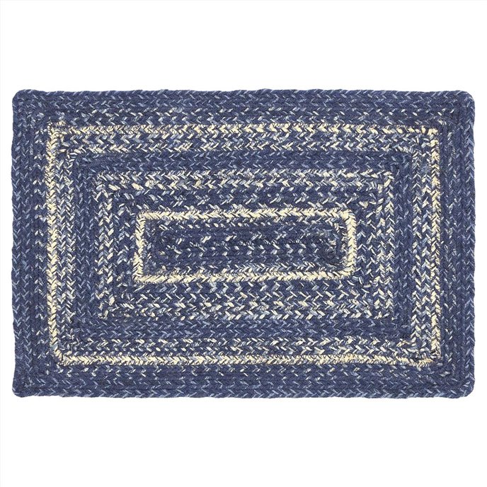 Great Falls Blue Jute Rect Placemat 10x15 Thumbnail